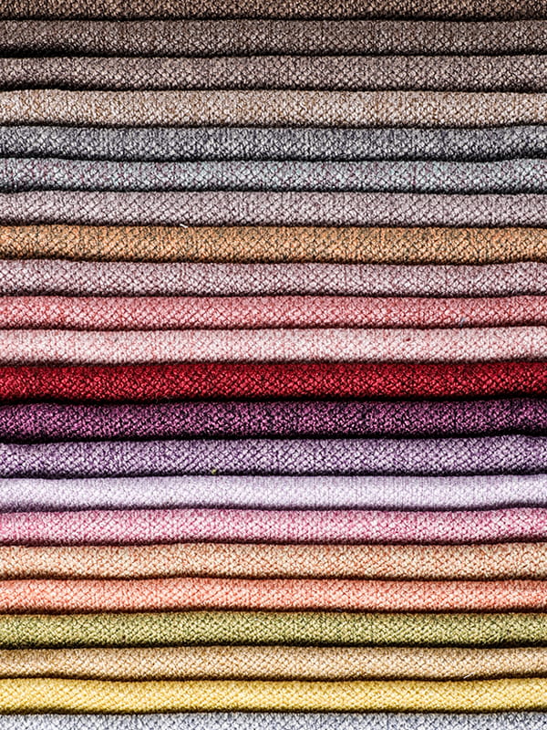 Polyesterová a plátěná látka pro pohovku